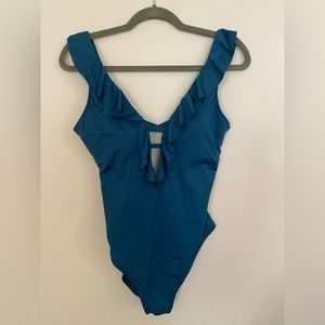 Shade & Shore One Piece Teal Swimsuit Women’s Size M